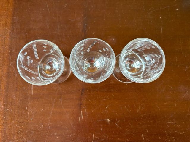 Set di 3 bicchieri da amaro nuovi