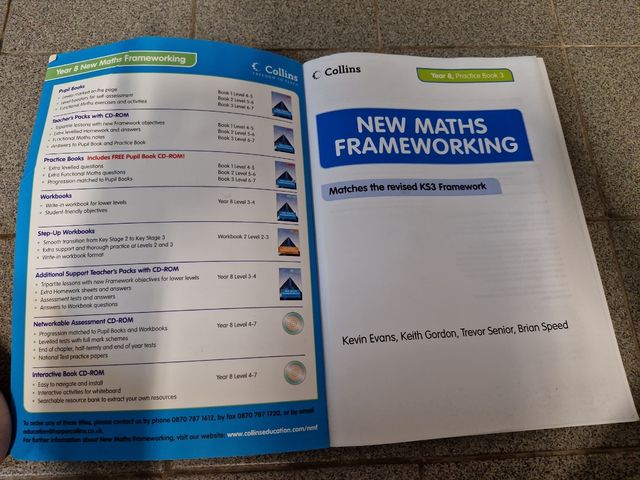 New maths frameworking