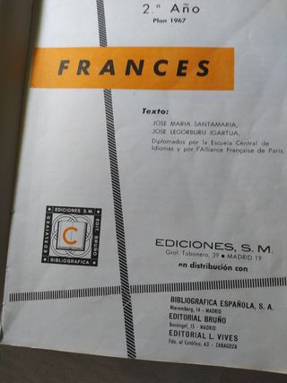 Libro de texto de francés antiguo