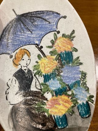 2 piattini in ceramica dipinti a mano pezzi unici