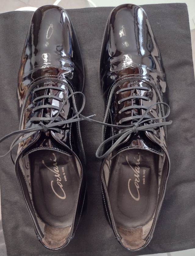 Scarpe uomo "Corvari" pelle vernice nera