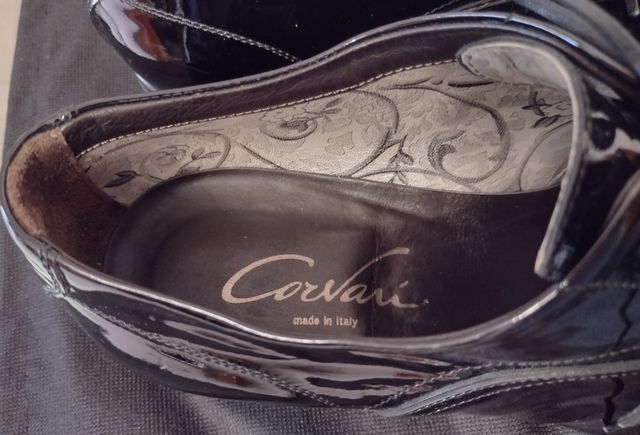 Scarpe uomo "Corvari" pelle vernice nera