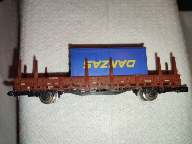 Vagón portacontenedores Esc:N Roco