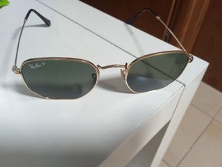 Ray ban,P, Hexagonal flat lenses oro