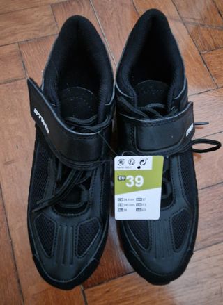 Scarpe bici corsa nere nuove BTwin
