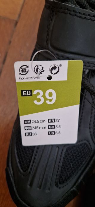 Scarpe bici corsa nere nuove BTwin
