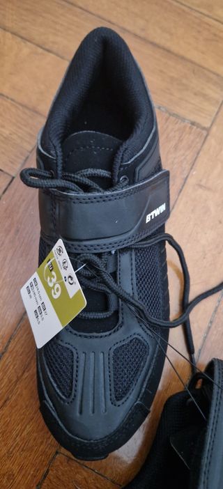 Scarpe bici corsa nere nuove BTwin