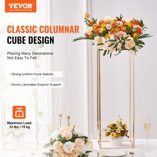  Portafiori Cubico Colonna 2 Pezzi Matrimonio Vaso