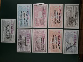 Billetes de lotería antiguos