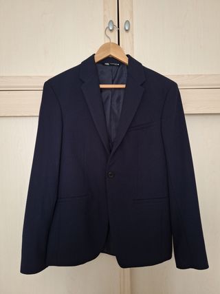 Blazer/chaqueta/americana Zara azul hombre 46