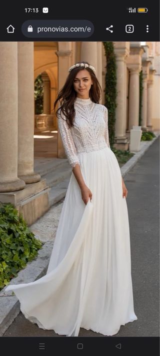 vestido de novia (pronovias, modelo mimosa)