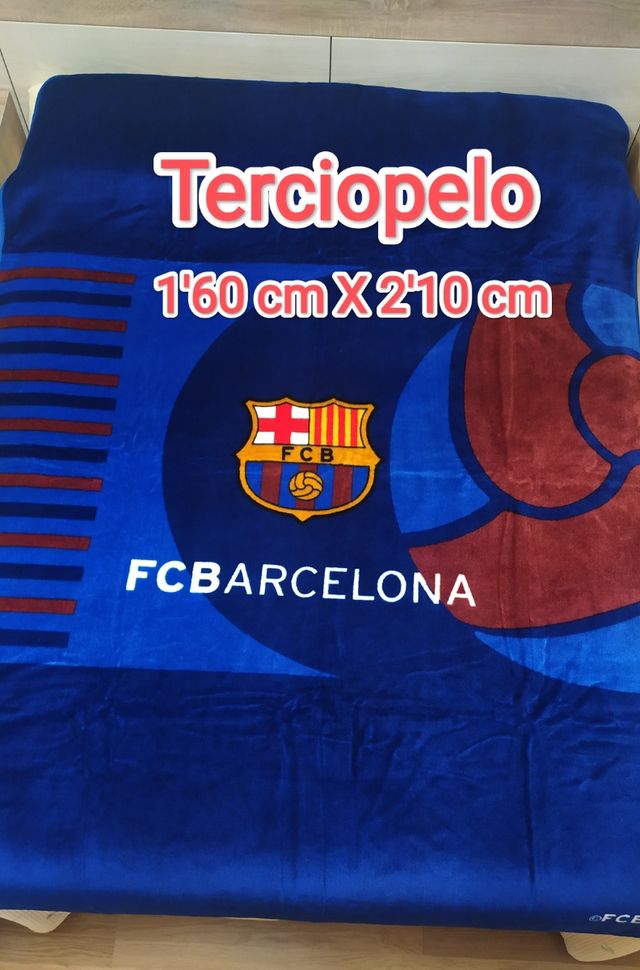 Manta del Barça de terciopelo