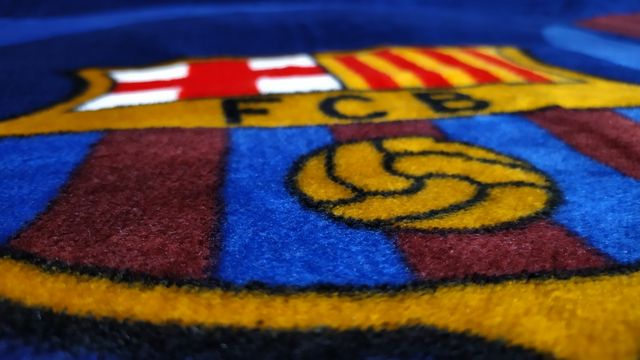 Manta del Barça de terciopelo