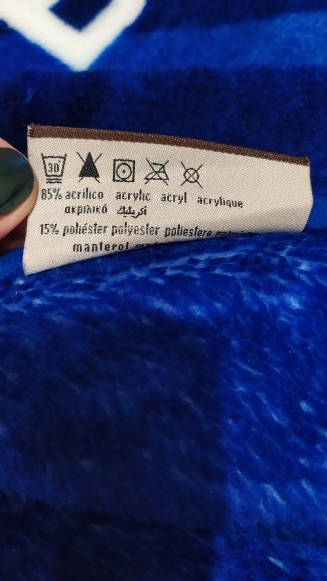 Manta del Barça de terciopelo