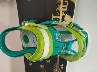 tabla de snowboard con fijaciones y botas t 46