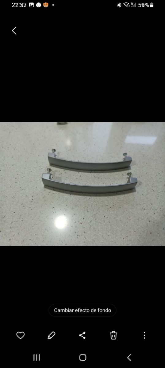 2 tiradores de cajones o puertas de cocina