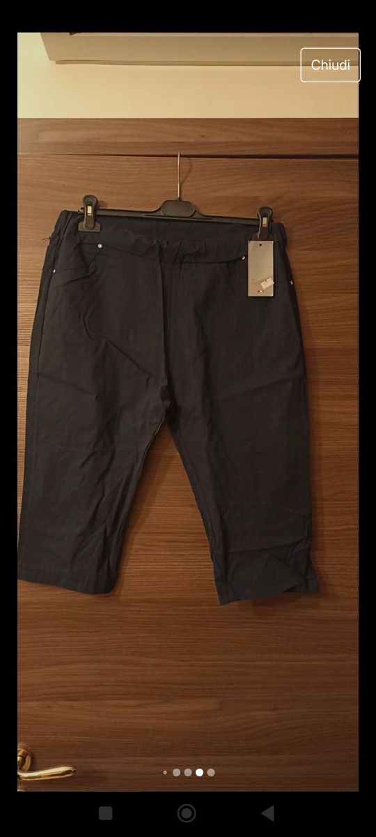 Pinocchietto donna blu elasticizzato