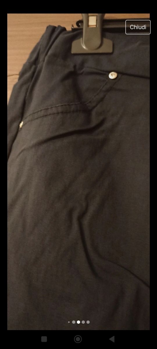 Pinocchietto donna blu elasticizzato