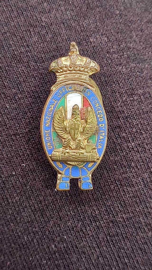Spilla Unione Nazionale Ufficiali Congedo 1927