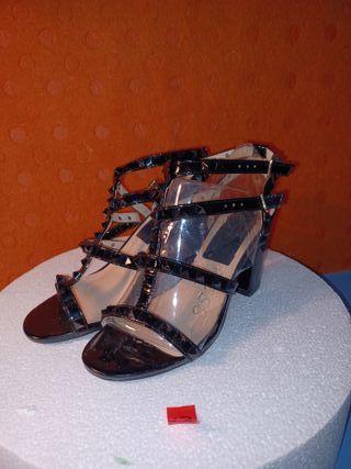 Scarpe Donna con tacco 9 cm colore nero lucido tg