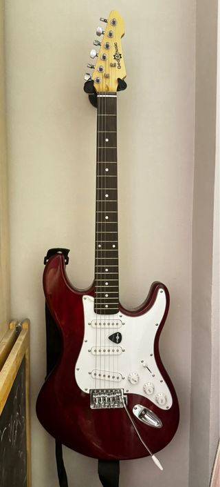 Guitarra Eléctrica Gear4music LA granate, Pack