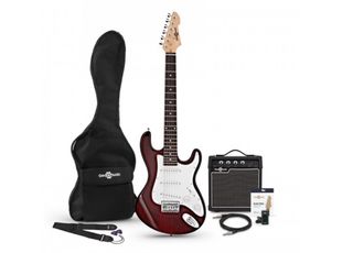 Guitarra Eléctrica Gear4music LA granate, Pack