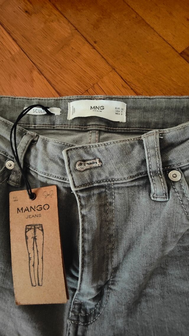 Jeans grigi donna mango