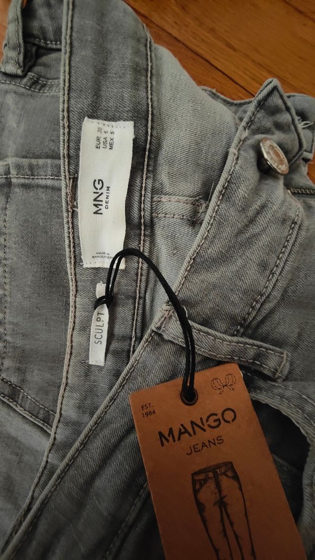 Jeans grigi donna mango