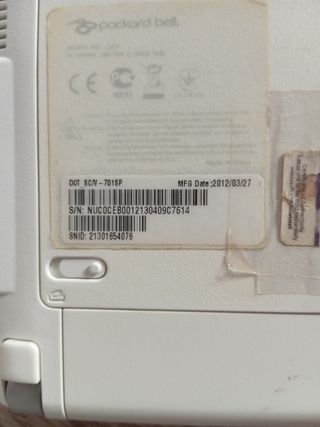 Mini portatil packard bell