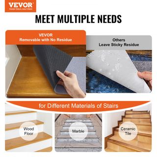 Set di Tappeti per Scale Interne Antiscivolo 15 P