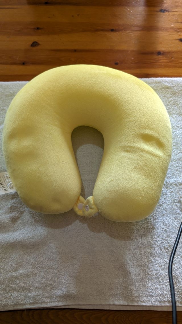 Cuscino da Viaggio per il collo, colore giallo