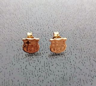 PENDIENTES DE PLATA BAÑADA EN ORO DEL BARÇA.