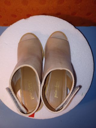 Tronchetto Donna Beige Tg 36 estivo tacco 9 cm
