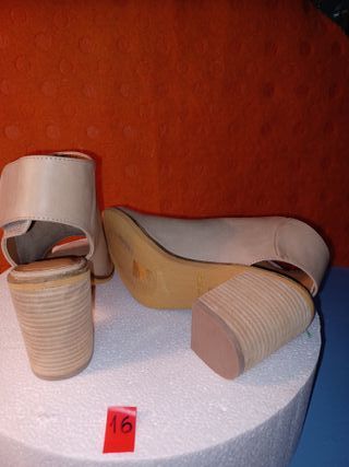 Tronchetto Donna Beige Tg 36 estivo tacco 9 cm