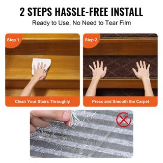 Set di Tappeti per Scale Interne Antiscivolo 15 Pe