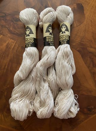 Filo Ritorto d'Egitto brillante n. 8, CCC 150 gr.