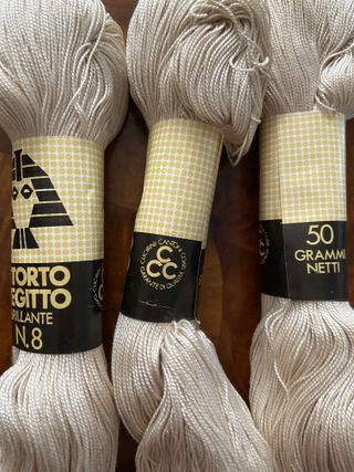 Filo Ritorto d'Egitto brillante n. 8, CCC 150 gr.