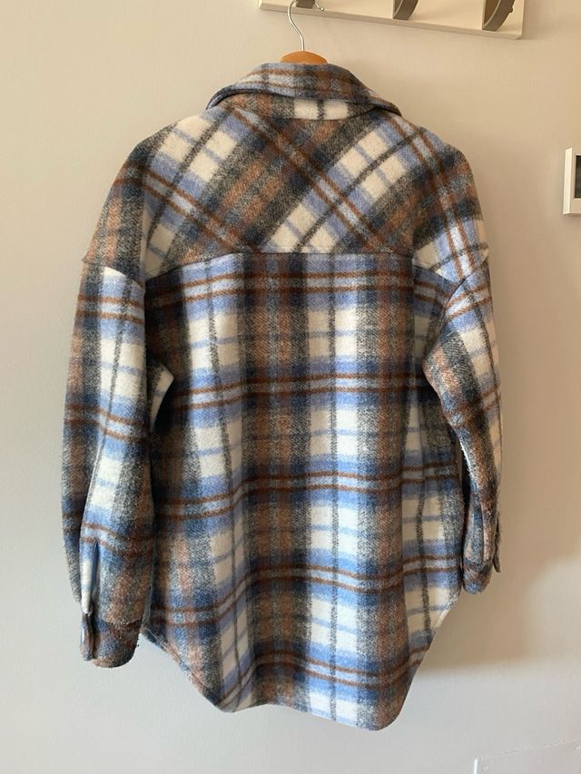 Sobrecamisa mujer paño cuadros XS Stradivarius