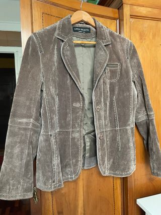 Chaqueta de ante marron