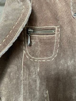Chaqueta de ante marron