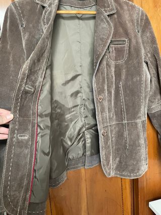Chaqueta de ante marron