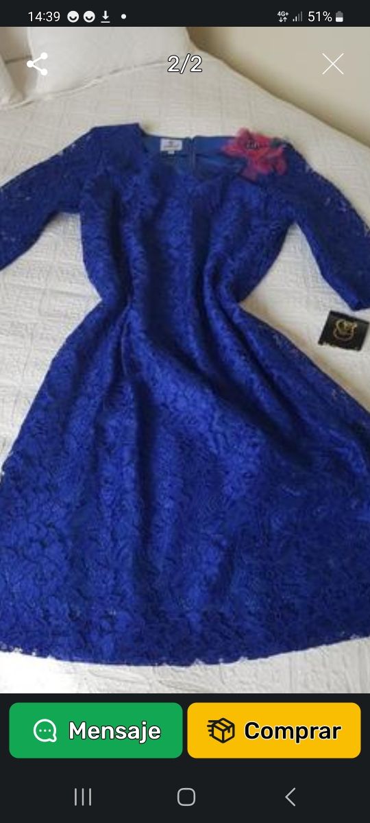 VESTIDO ENCAJE SIN ESTRENAR