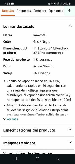 Plancha a vapor vertical