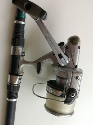 Caña de pesca Shimano y carrete DAIWA 5000T