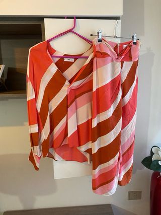 Falda Midi Estampada Mango