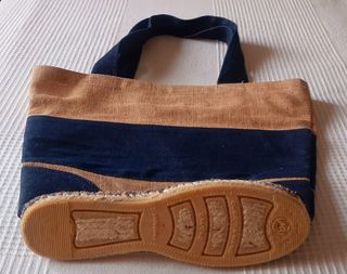 Bolso tela tipo saco azul marino