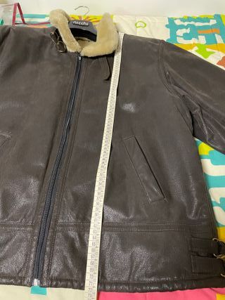Cazadora hombre piel vuelta.
