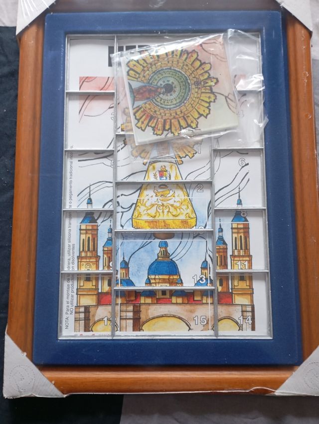 Cuadro/vidriera de la virgen del Pilar