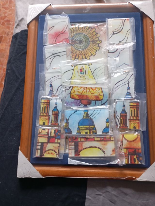 Cuadro/vidriera de la virgen del Pilar