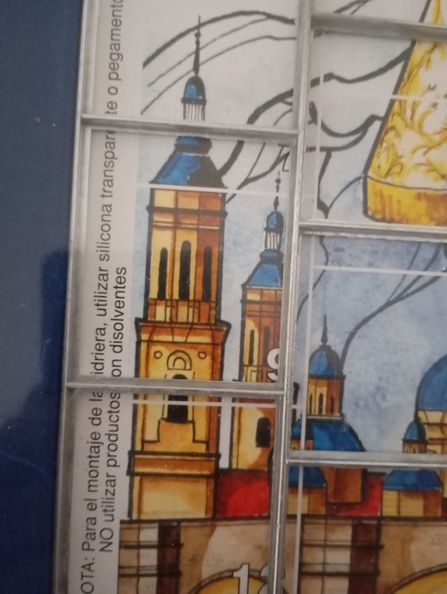 Cuadro/vidriera de la virgen del Pilar